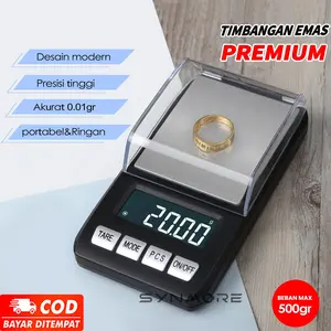 Synmore Timbangan Emas 500g Akurat 0.01g Digital Pocket Scale Perhiasan Batu Akik Berlian Diamond