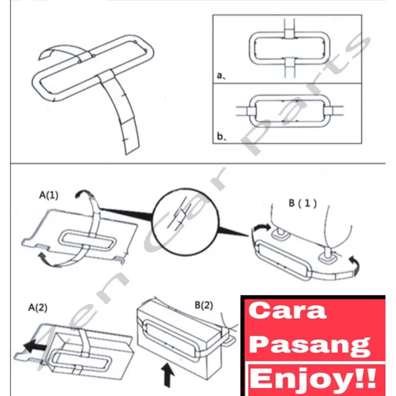 Car Holder Penjepit Tempat Tissue Mobil 4