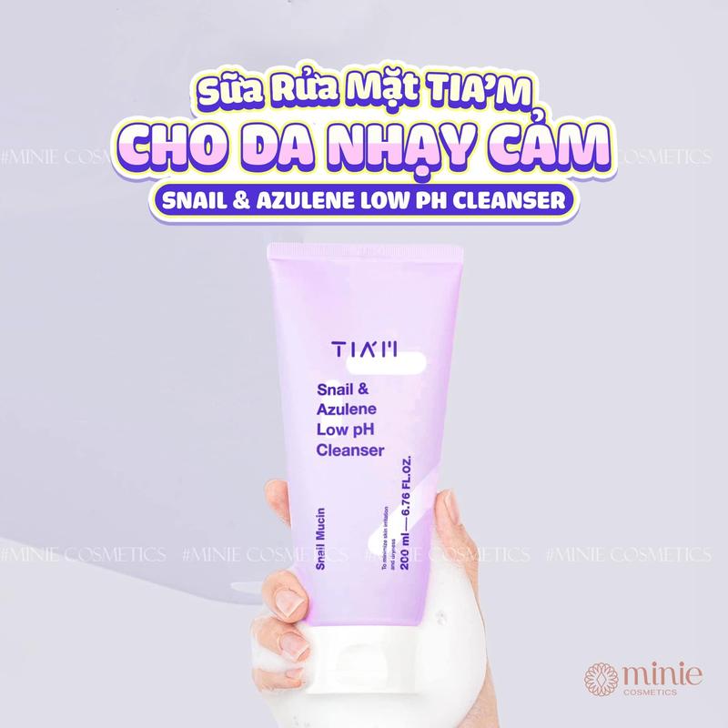 SỮA RỬA MẶT TIA'M SNAIL & AZULENE LOW PH CLEANSER 200ml