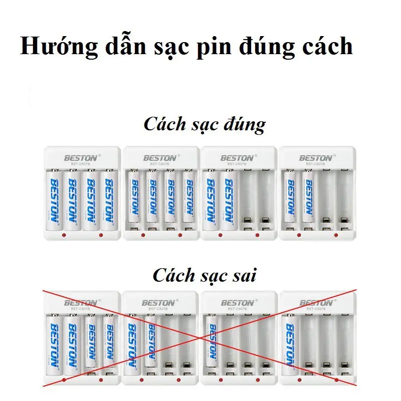 Pin sạc BESTON AA AAA, Sạc pin chính hãng BESTON, BẢO HÀNH 1 NĂM | Mic không dây, máy ảnh, điều khiển ( Pin 1.2V ) Phụ Kiện 6