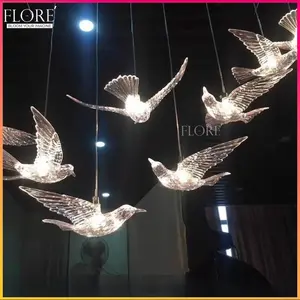 Lampu hias Lampu burung akrilik dekorasi isi 10 lampu dekorasi pelaminan lampu gantung (LPI-1)