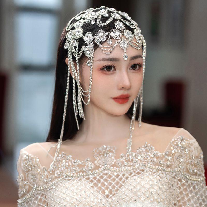 Đồ Trang Trí Cô Dâu, Kim Cương Vàng Kim Cương Cá Nhân Hóa, Tua Rua Cỡ Lớn, Phong Cách Cổ Điển, cài tóc Dự Tiệc, Thích Hợp Cho Váy Cưới, Chụp Ảnh Studio 1