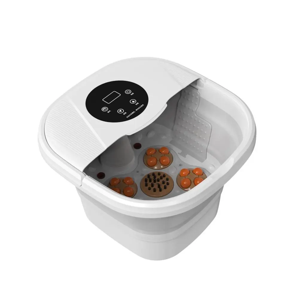 Foot Bath Folding Constant Temperature Heating with Handle with Massage Rollers Remote Control with Timer Foot SPA Foot Soaker