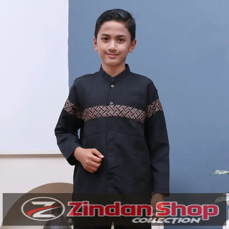 Paket Hemat 70 Ribu Dapat 3 Pcs Baju Koko Anak Laki-laki Atasan Polos Kombinasi Setrip Batik Katun Muslim Panjang Setelan Motif Peci Pendek Nyaman Navy Kurta Dewasa 1