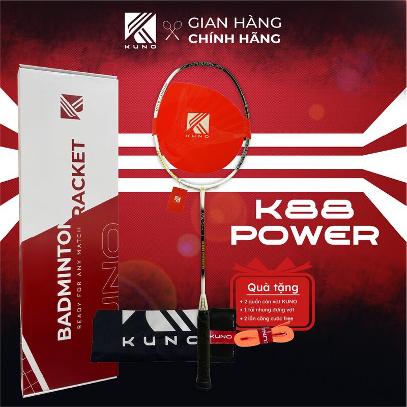 Vợt Cầu Lông KUNO K88 Power Thiên Công,Trọng Lượng 4u 82Gram Công nghệ HIGH CARBON Được Lựa Chọn Mức Căng Sport