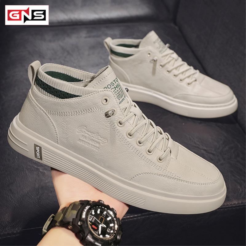 91 - Giày Thể Thao Nam Da PU Chữ Dập Chìm Hàng Quảng Châu Giày Nam Kiểu Dáng Thời Trang Sneaker Shoes