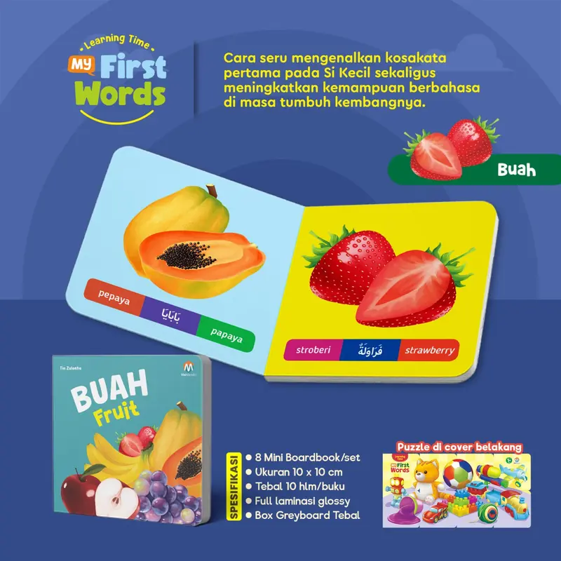 Buku Balita Learning Time My First Words Ziyad Books 6