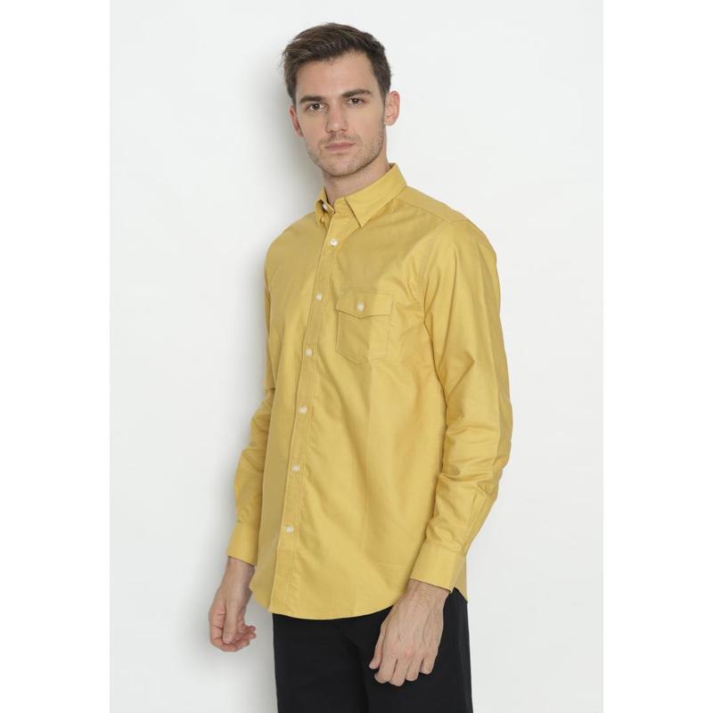 Jack Nicklaus Evaro Kemeja Pria Slim Fit Yellow 2022 1