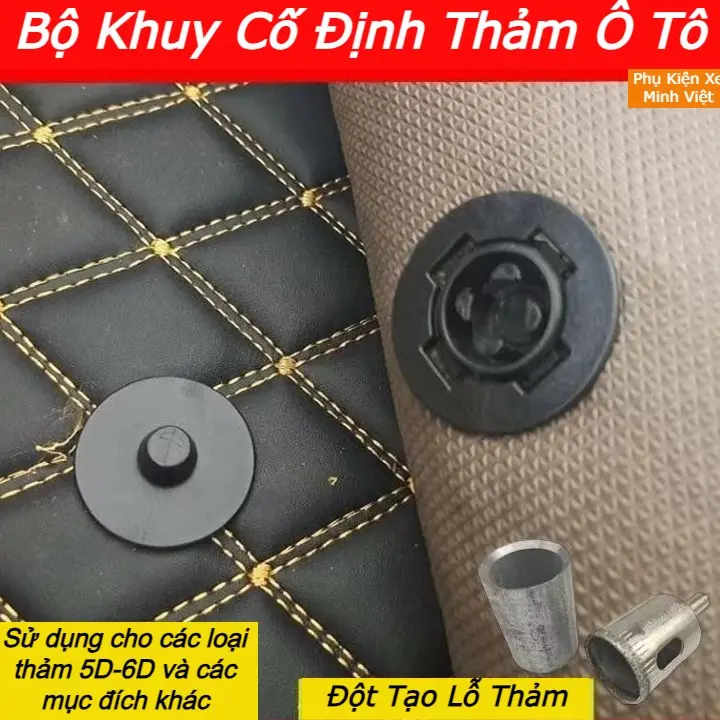 Bộ Khuy Cố Định Thảm Lót Sàn 5D-6D Cho Ô Tô Bền Bỉ Chắc Chắn Chống Trơn Trượt Đầy Đủ Các Màu Phụ Tùng posche kim loại bảo hành của nhà cung cấp car clip chốt  cửa  ô  tô