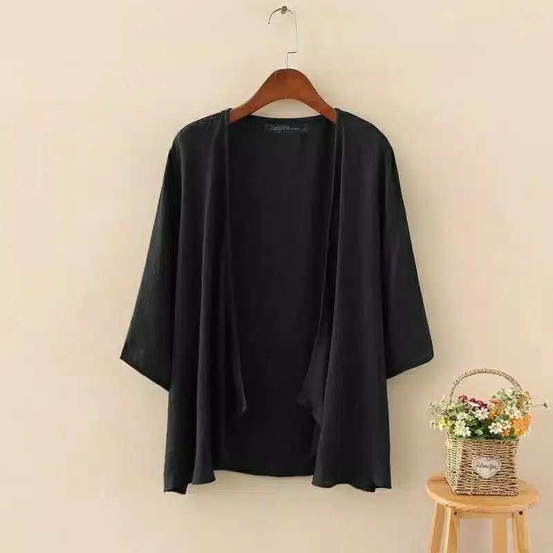 KARDIGAN PANJANG WANITA FASHION MUSLIM - TALITA CARDI POLOS KATUN LINEN - OUTER WANITA MURAH 3