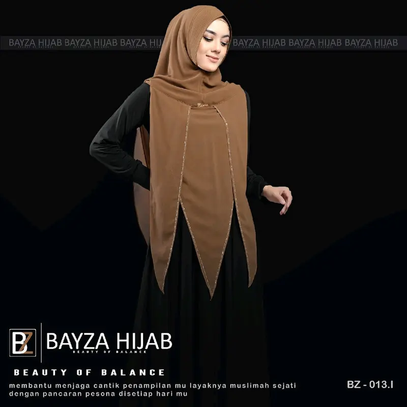 Jilbab Instan Hoodie Soft ped Antem Bz 013 by Bayza hijab Mewah hijab unic Simple 6