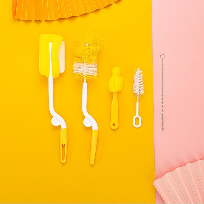 Bộ cọ bình sữa 5 chi tiết xoay 360 độ vệ sinh bình sữa núm ti phụ kiện máy hút sữa Moon Baby Cho Bé