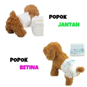 TERBARU !!! READY -Pampers / Popok Anjing / Celana Dalam Hewan / popok utk Anjing Jantan Betina / Dog Diapers- SIZE S