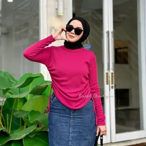 VIERRA BLOUSE - Atasan Casual Lengan Panjang Model Serut Wanita Knit Outfit Boutique