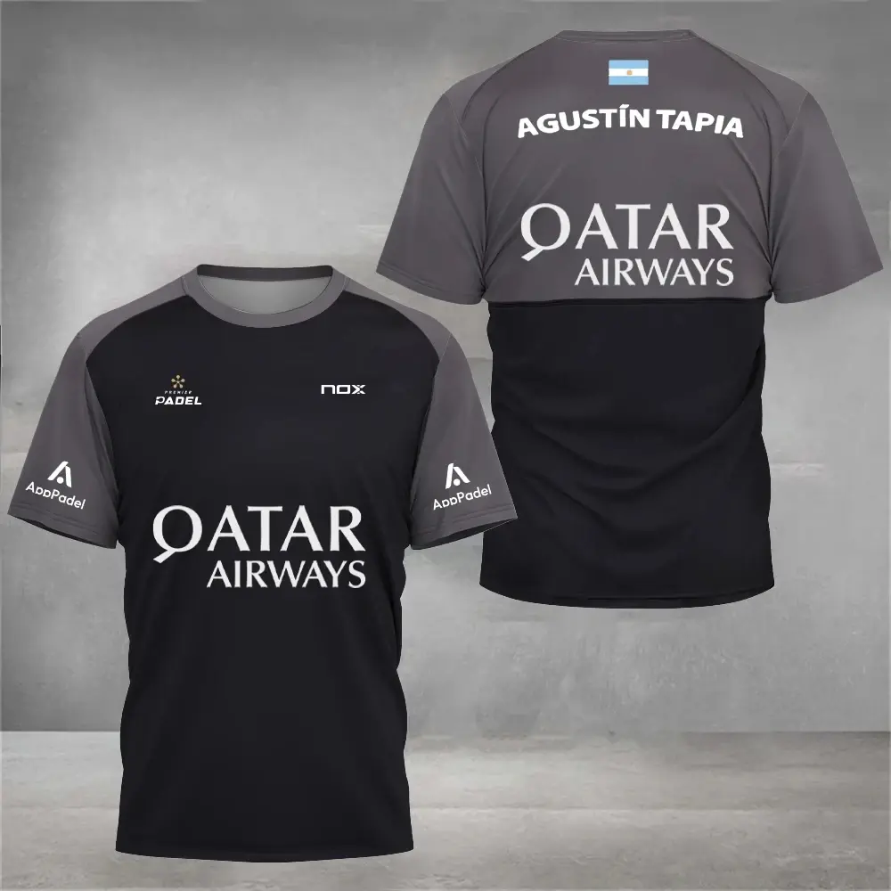 2025 Men's Fashion Padel Sports T-Shirt, Casual Comfortable Short Sleeve Ultra Thin Badminton Sports Shirt3D Print Breathable Quick-Drying Sports Short Sleeve