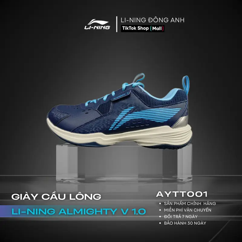 Giày cầu lông chính hãng Li-Ning ALMIGHTY V 1.0 AYTT001-10  dành cho cả và nữ, Người chơi phong trào và chuyên nghiệp lining almighty v 0