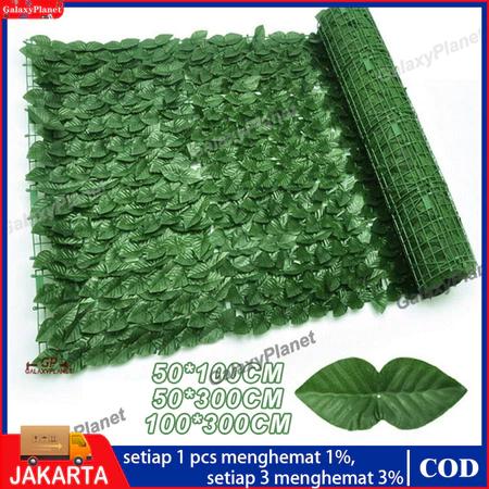 Rumput Dinding Sintetis Dekorasi Dinding Daun Rambat Pagar 3 - Shop ...