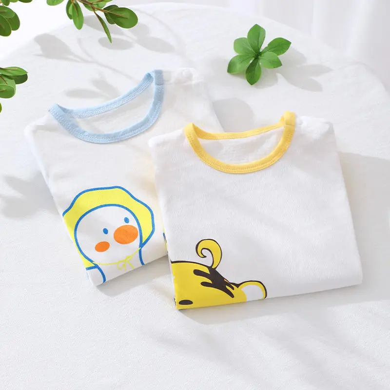 áo liền quần ngắn Tay Cho Trẻ Em, Chất Liệu Cotton Nguyên Chất, Bộ Ba Mảnh, Cho Bé Trai, Áo Jumpsuit Quần Lưới, Quần Áo Mùa Hè Cho Trẻ Em 3