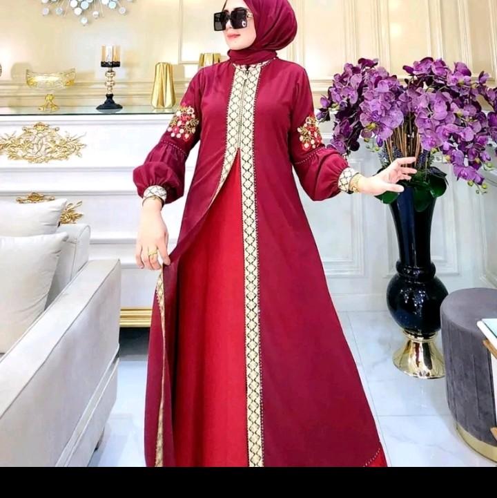 Abaya Lengan Bordir Melati 5