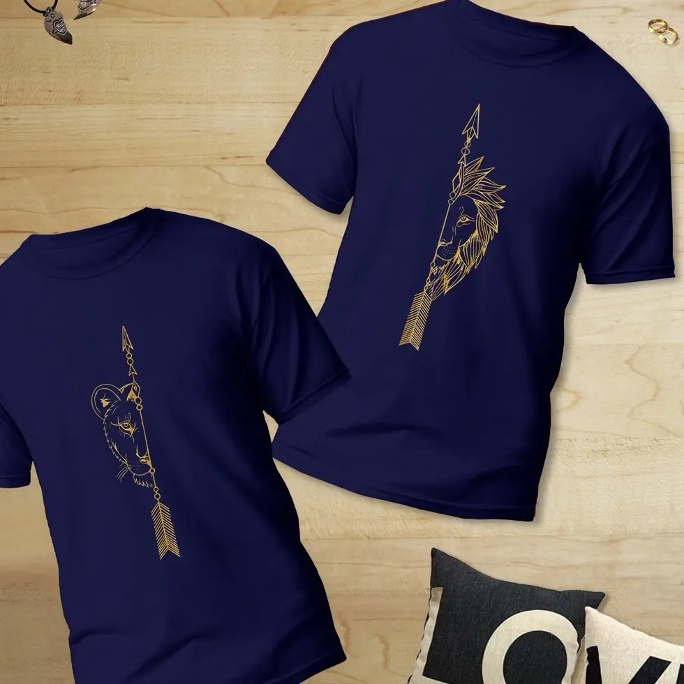 Beautiful Pair Couple T-shirt Cotton Short Sleeve