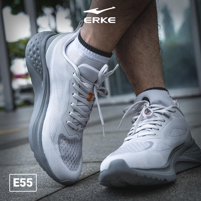 [SIÊU HOT] Giày Chạy Bộ thể thao Nam CUSHIONING-BỨT PHÁ công nghệ Cloudy nhẹ và êm, Giày thể thao chạy bộ nam cự li 10km, Giày chạy luyện tập thể thao ERKE 11124303252 Sneaker Sport Cao Su running shoes