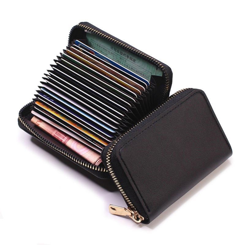 FreeHummingbird #  PU Function 24 Bits Card Case Business Card Holder Men Women Credit Passport Card Bag ID Passport Card Wallet 5