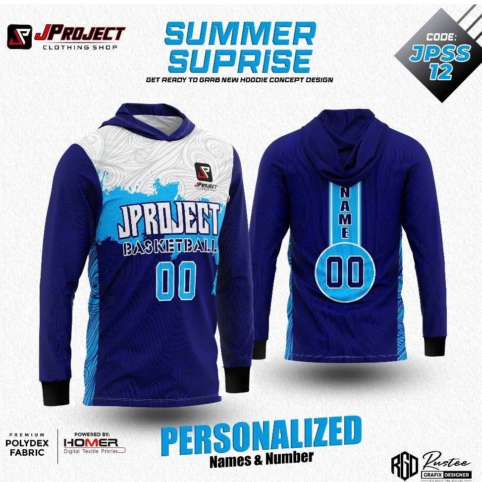 JPROJECT FULLY SUBLIMATION PERSONALIZE HOODIE JACKET CODE JPSS WITH FREE TEAM NAME,SURNAME and NUMBER ONLY