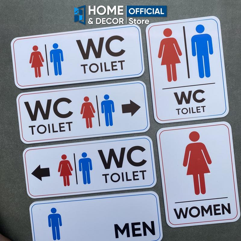 Biển Nhà Vệ Sinh Bảng Báo Toilet Biển Chỉ dẫn Nhà Vệ Sinh Biển Báo WC Biển Báo Nhà Vệ Sinh Dán Tường Chống Nước Chống Nắng