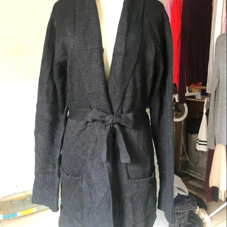 RAJUT OUTER CARDIGAN TEBAL TIPIS PREMIUM MOTIF DRESS Knitwear Wanita Panjang Kerah Hitam Atasan