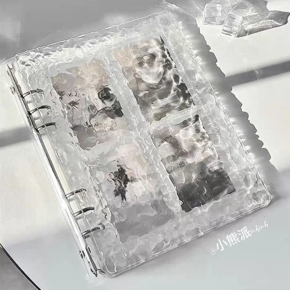 High Quality A5/A8 Photocards Holder Water Ripple DIY Detachable Photo Album Transparent Loose-leaf Binder Card Booklet Kpop Idol Photo Storage