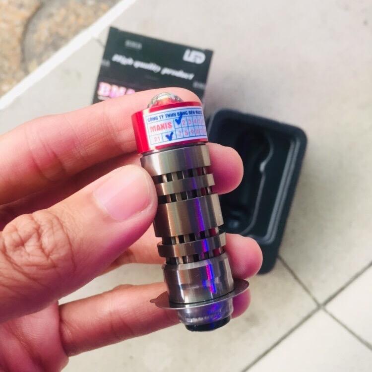 Đèn led bi cầu gom sáng Bma xe Wave ,Dreams 2chân M5 cos vàng pha trắng 25W nhôm tản nhiệt