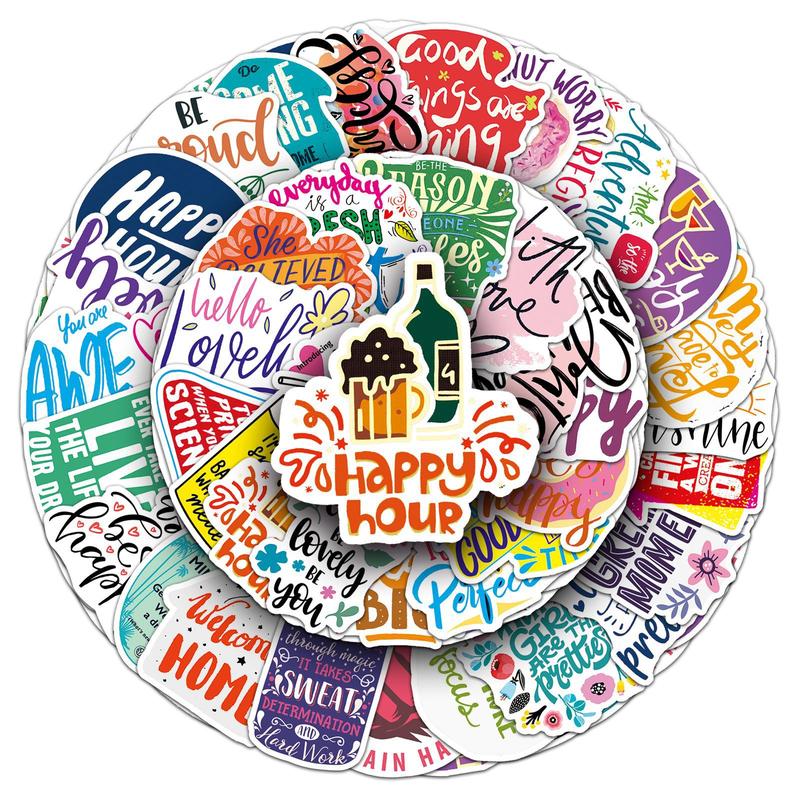 Product Introduction of [KW] 50 PCS Motivational Quote Stickers – Colorful Self-Empowerment & Hustle Vibes for Journals, Laptops & More 11