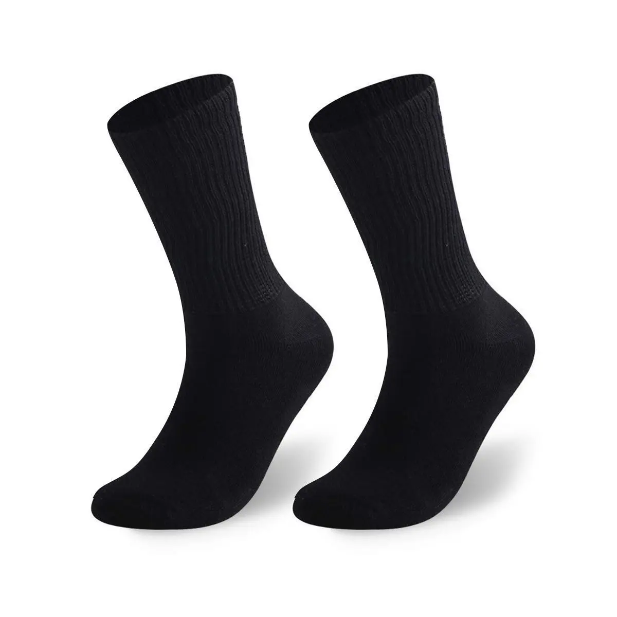 Solid Color Sports Socks For Men And Women, Black And White Sports Socks