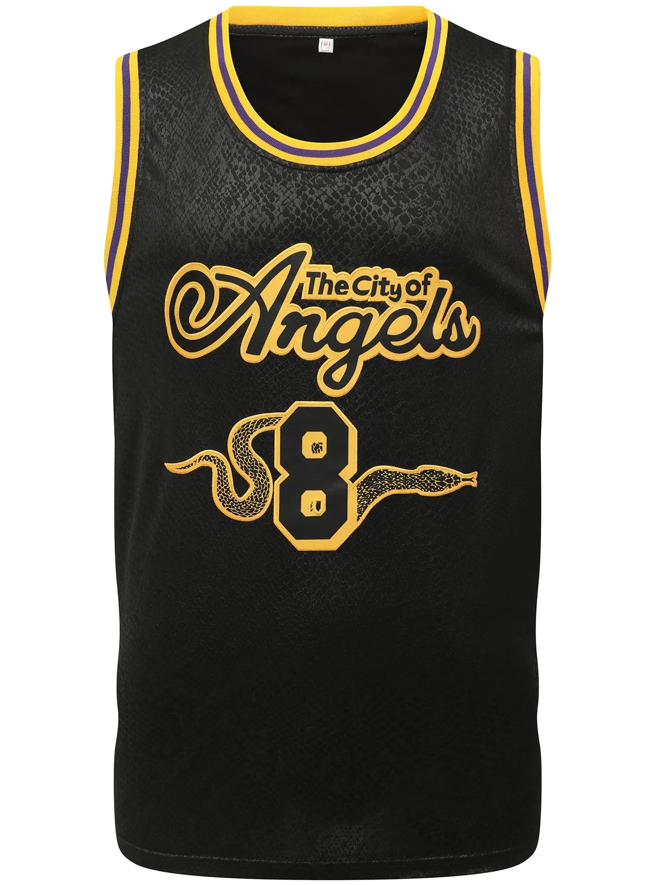 Men's Letter & Snake Print Round Neck Tank Jersey, Summer Tops, Football Shirts, Sporty Regular Fit Sleeveless Top for Basketball Outdoor, Men's for Summer