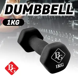Better Grow Dumbell Gym Barbell ALAT ANGKAT BEBAN Rubberized cast iron 1KG x 1Pcs