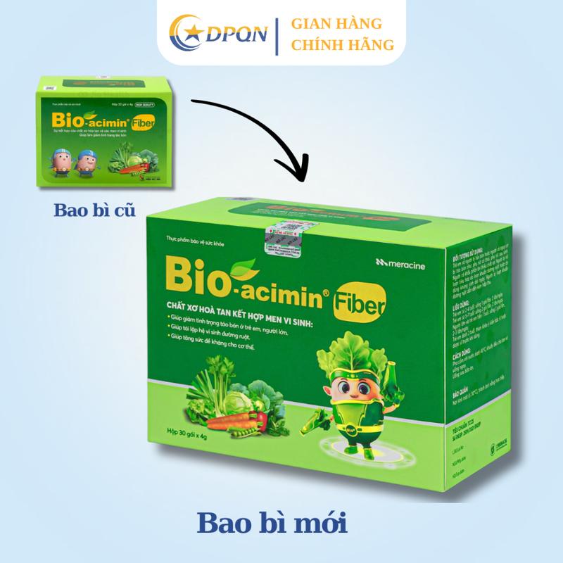 Cốm vi sinh Bio acimin Fiber bổ sung chất xơ tự nhiên cải thiện tình trạng táo bón hộp 30 gói men  tiêu hoá