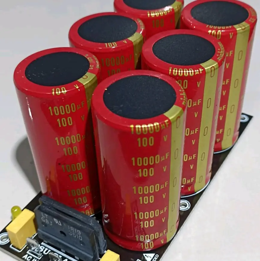 psu 6 elco 10rb uf 100v nichicon merah