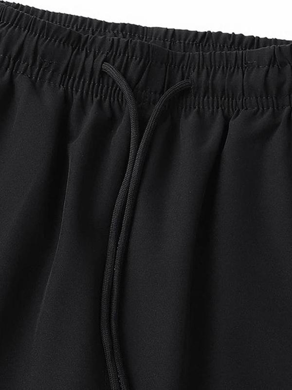 Men's Solid Color Straight Leg Pants, Regular Fit Casual Comfy Breathable Trousers for Summer, Men's Bottoms for Daily Wear, Clothing 3