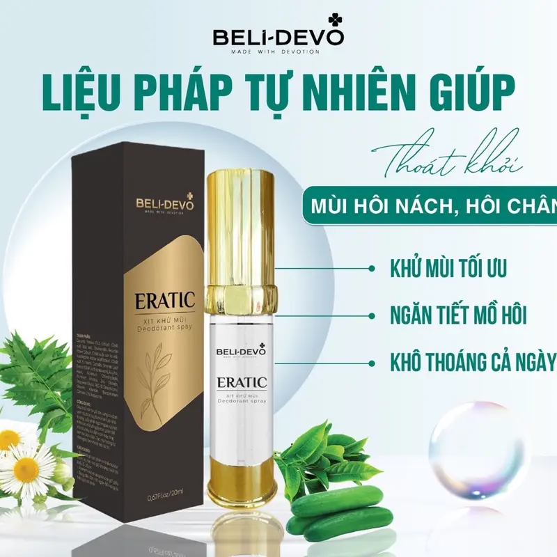 Xịt Hôi Nách, Hôi Chân Eratic lớn 20ml 3