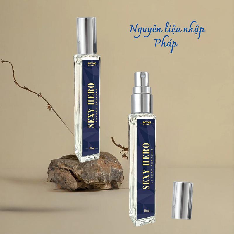 (MUA 1 ĐƯỢC 2) Nước Hoa Nam Thơm Lâu Cuốn Hút SEXY HERO 10ml Dạng Phun Sương Hương Thơm Quyến Rũ Và Sang Trọng Cosmetic Perfume Xịt Thơm Mỹ Phẩm 6