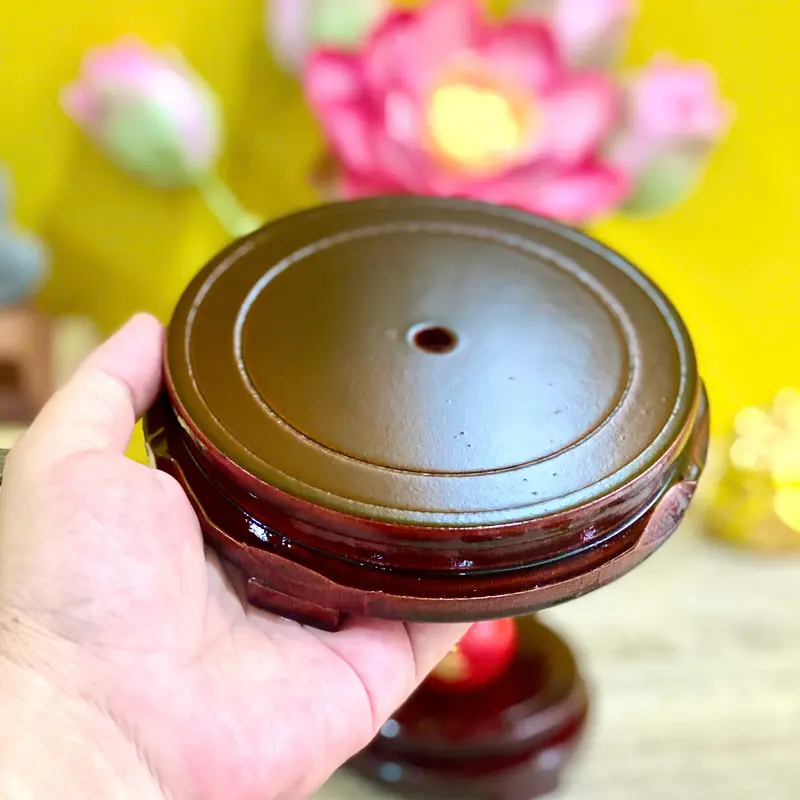 CHÂN BÀN THỜ TRÒN - VUÔNG trang trí bàn thờ thần tài thổ địa mini, shop, bàn làm việc 1