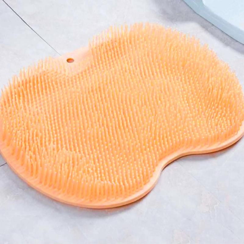 Product Introduction of Silicone Shower Foot Scrubber Mat, Wall Mounted Hands Free Exfoliating Back Scrubber, Everything Shower Products, Bath Wash Pad 0