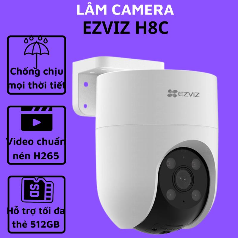 Camera WIFI ngoài trời,EZVIZ H8C Pro 3MP và 5MP xoay 360 chống nước , đàm thoại 2 chiều có MÀU ĐÊM Chính hãng Mua 1 camera tặng 1 hộp kỹ thuật