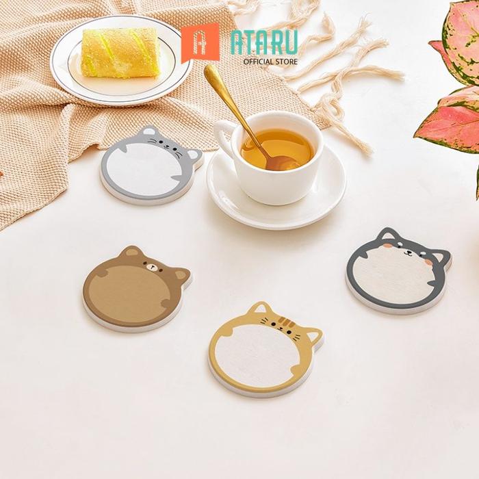 Gambar Ataru Tatakan Gelas Diatomite Kawai Random Coaster Alas Tempat Minum Perlengkapan Dapur Dining Tools dari Ataru_NEW Kab. Bekasi Tokopedia