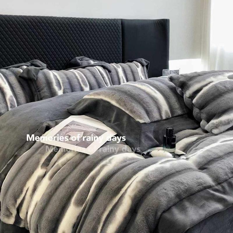  Bộ VỎ CHĂN GA GỐI gối nỉ lông hồ ly cao cấp 4 món: 1 vỏ chăn có khoá kéo 2 vỏ gối đầu 1 ga giường nỉ nhung trơn. 