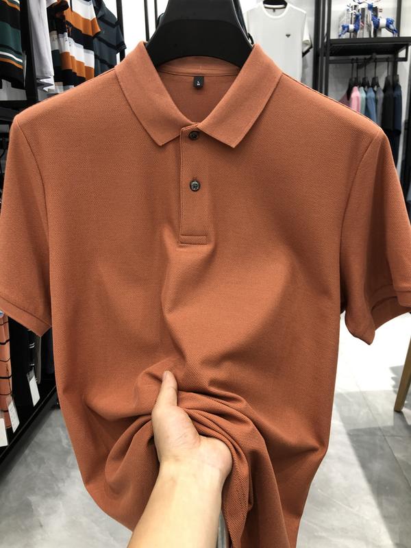 Product Introduction of Boxy cropped polo shirts plaid summer high-end men's polo shirt short sleeve cotton polo collar casual high-grade shirt top men's T-shirt Tropical Human 10