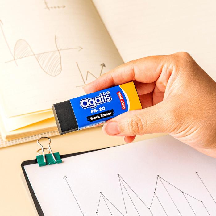 Gambar Penghapus Pensil Agatis Eco Black PB20 Isi 2Pcs dari Asaba Stationery Kota Administrasi Jakarta Pusat Tokopedia