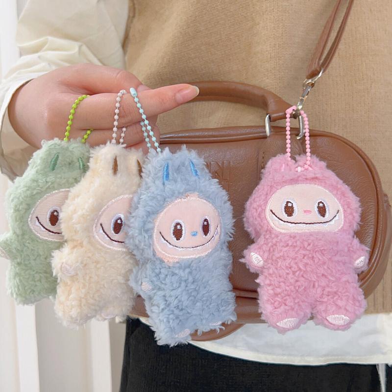 COD plush Cute Labubu Doll Keychain Cartoon Curly Hair Plush - TikTok ...