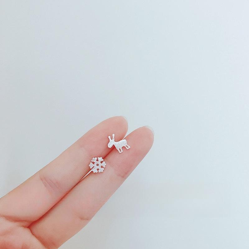 Hoa Tai Thời Trang Hàn Quốc, Thiết Kế Hình Sừng Mini, Hoa Nhỏ Ba, Nàng Tiên Cá, Nai Sừng Tấm Và Cây Tài Lộc, Hoa Tai Ngọt Ngào Và Tươi Mới, Hoa Tai Ngôi Sao Và Mặt Trăng, Đơn Giản Và Thanh Lịch 4