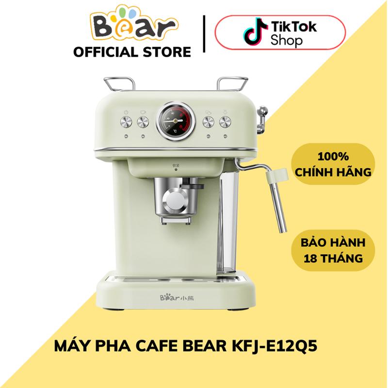 Máy Pha Cà Phê Espresso Bear KFJ-E12Q5 20 Bar Công suất 950W Pha Cafe Cafe Bột Bảo Hành 18 Tháng máy pha cà phê espresso viên nén Inox